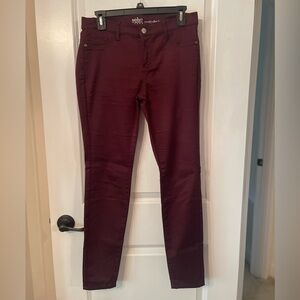New York & Company Soho Burgundy Slim Leg Pants